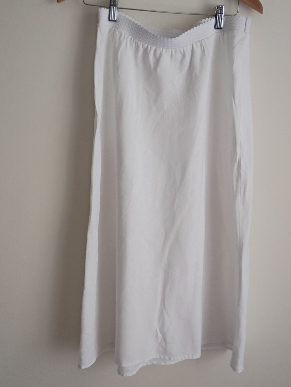 Vintage Peck & Peck Luxury Linen Midi Slip Skirt Beach Bohemian